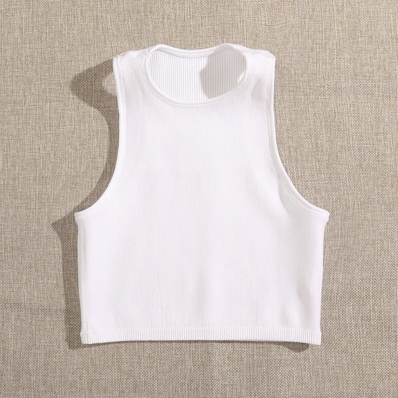 Womens Sports Crop Top Seamless