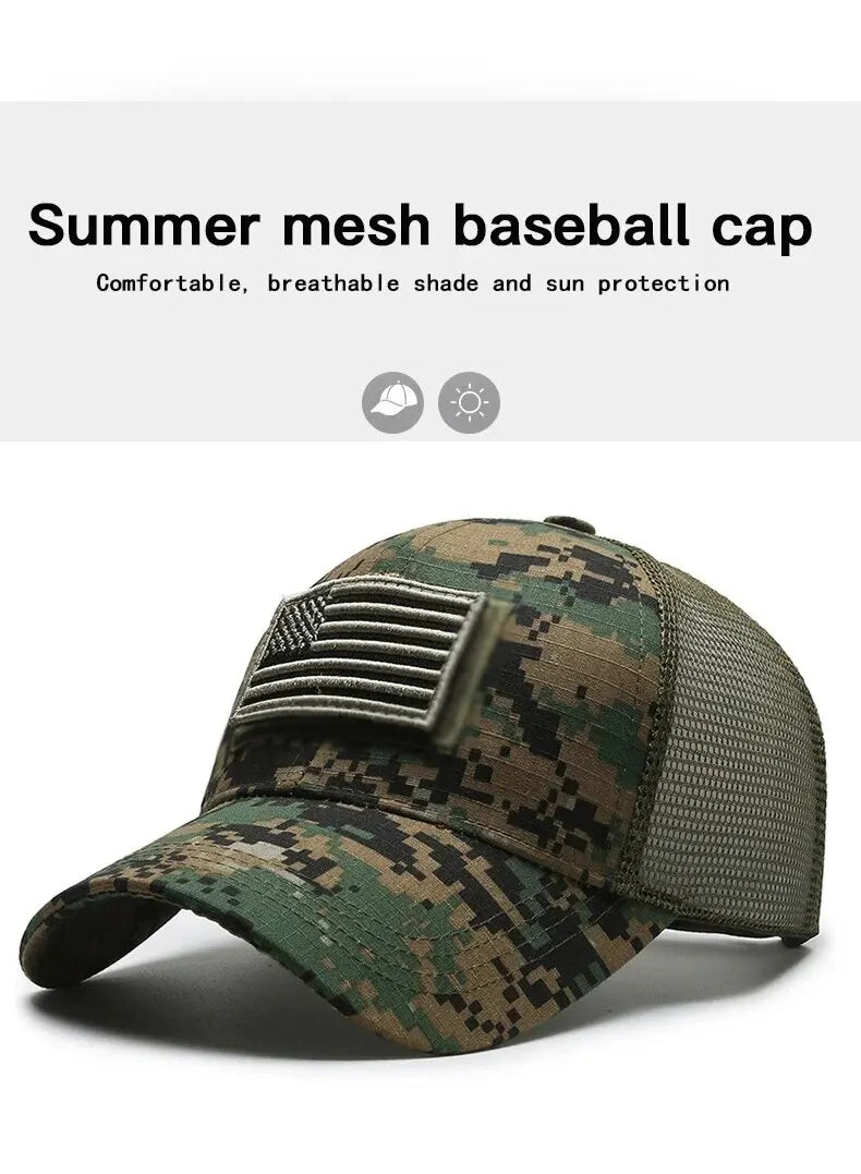BASEBALL CAP/ MESH /BREATHEABLE /FLAG