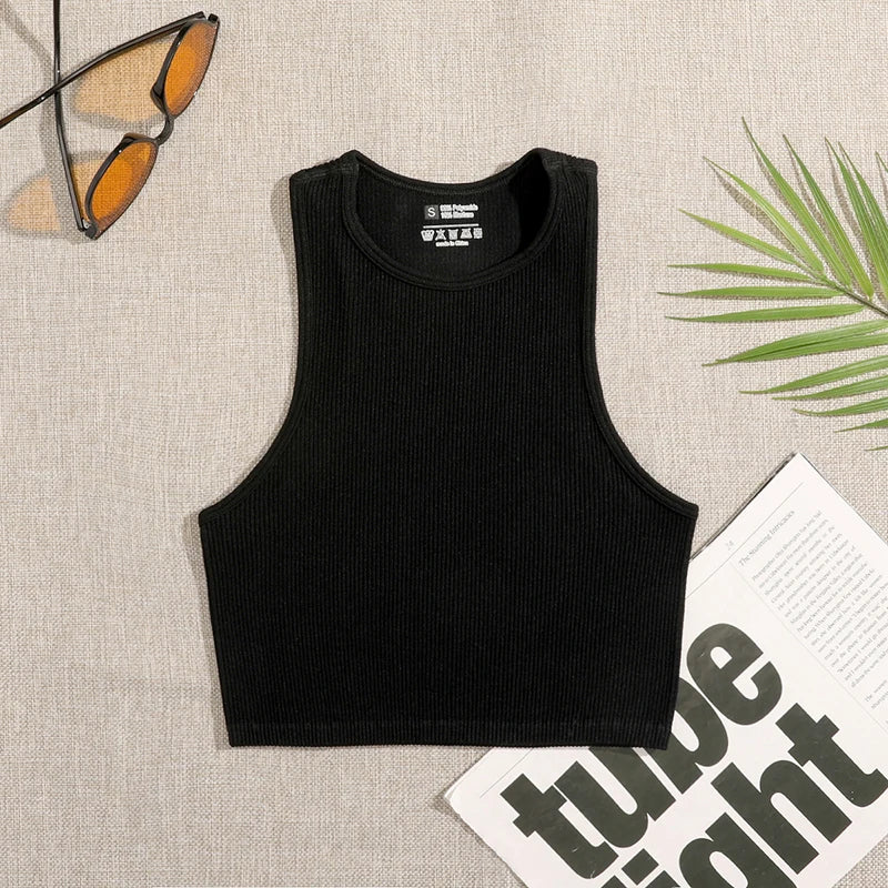 Womens Sports Crop Top Seamless